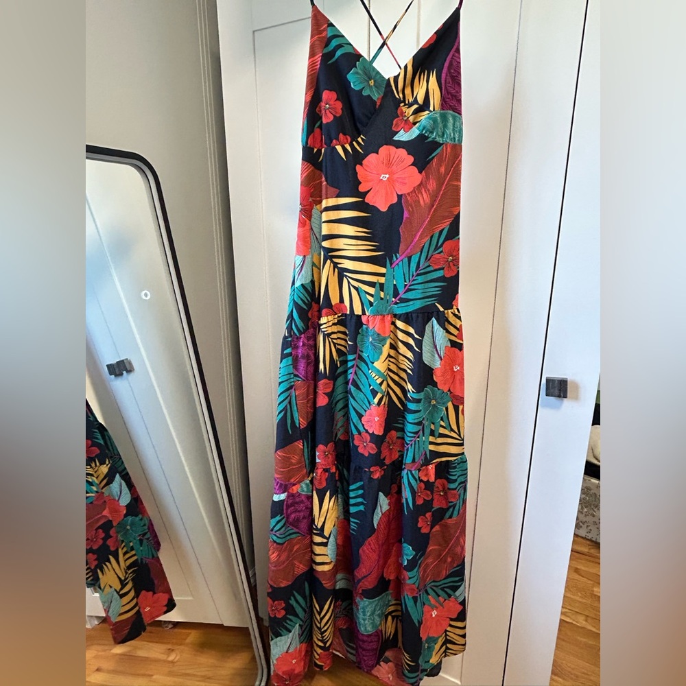 Tropical Floral Maxi Dress